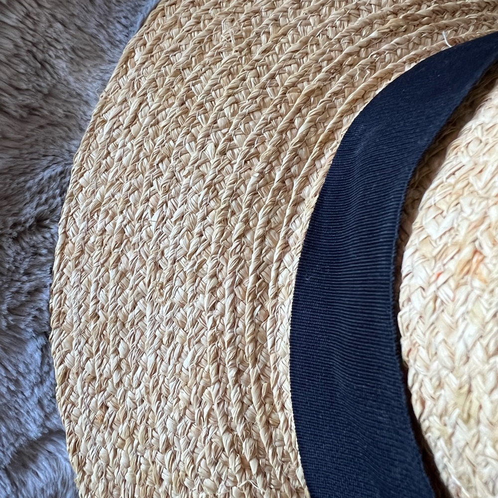 Straw beach hat - Picture 3 of 4